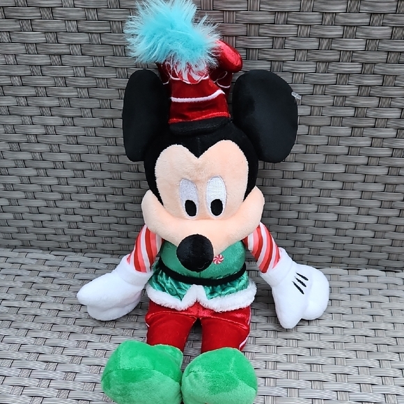 Vintage Unique Collectible Festive Mouse Plush Character with Red  Green Outfit - Picture 8 of 17